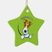Wire Fox Terrier IAAM Keramik Ornament (Rechts)