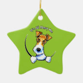Wire Fox Terrier IAAM Keramik Ornament (Vorne)