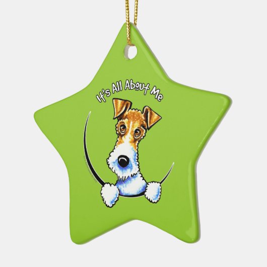 Wire Fox Terrier IAAM Keramik Ornament (Links)