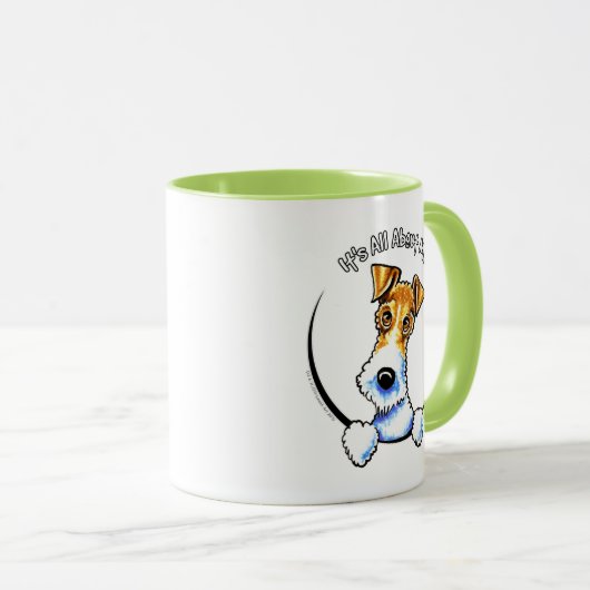 Wire Fox Terrier IAAM Tasse (VorderseiteRechts)