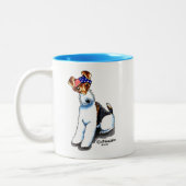 Wire Fox Terrier in Amerika Zweifarbige Tasse (Links)