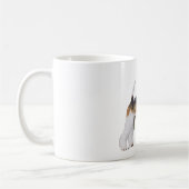 Wire Fox Terrier in einem Scarf Kaffeetasse (Links)