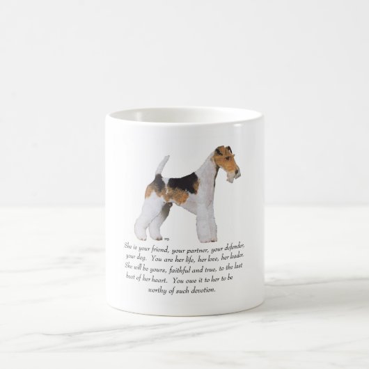 Wire Fox Terrier Keepake FEMALE Kaffeetasse (Mittel)