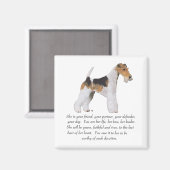 Wire Fox Terrier Keepake FEMALE Magnet (Vorderseite/Rückseite)
