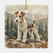 Wire Fox Terrier Keramikornament (Rückseite)