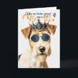 Wire Fox Terrier King for Day Funny Birthday Karte<br><div class="desc">Dieser bezaubernde Fox Terrier Hund sieht wie ein Königshund aus,  weil er bereit ist,  seinen Lieblingsmenschen Geburtstagswünsche zu schicken.</div>