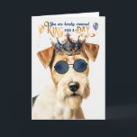 Wire Fox Terrier King for Day Funny Birthday Karte<br><div class="desc">Dieser bezaubernde Fox Terrier Hund sieht wie ein Königshund aus,  weil er bereit ist,  seinen Lieblingsmenschen Geburtstagswünsche zu schicken.</div>