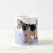 Wire Fox Terrier lässt es Weihnachten schnee Kaffeetasse (Mittel)