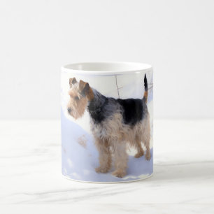 Wire Fox Terrier lässt es Weihnachten schnee Kaffeetasse