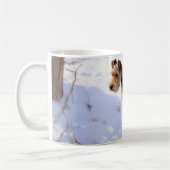 Wire Fox Terrier lässt es Weihnachten schnee Kaffeetasse (Links)