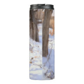 Wire Fox Terrier lässt es Weihnachten schnee Thermosbecher (Rückseite)