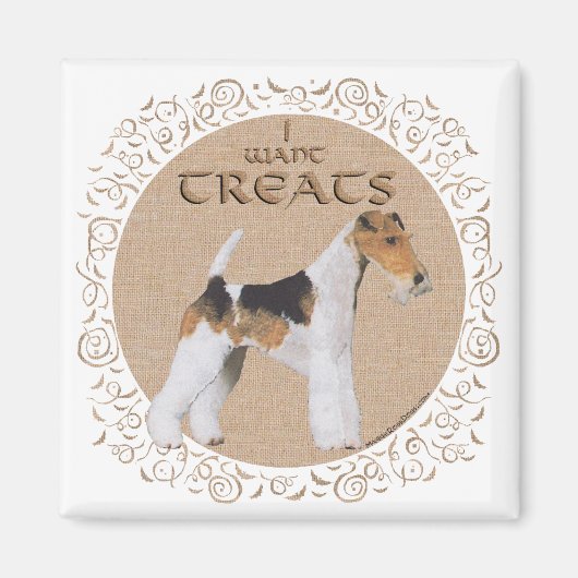 Wire Fox Terrier Leckereien! Magnet (Vorne)