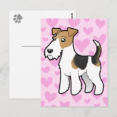 Wire Fox Terrier Liebe Postkarte (Vorne/Hinten)