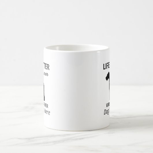 Wire Fox Terrier Life ist besser Personalisiert Kaffeetasse (Mittel)