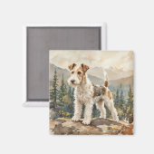 Wire Fox Terrier Magnet (Vorderseite/Rückseite)
