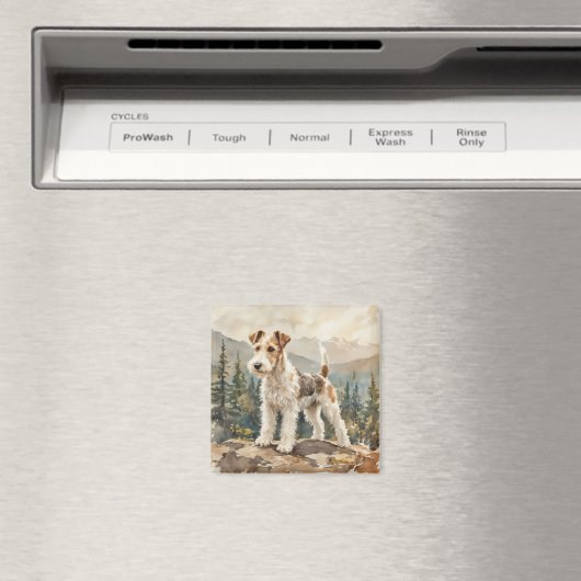 Wire Fox Terrier Magnet (In Situ (Geschirrspüler))