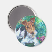 Wire Fox Terrier Magnete Magnet (Vorderseite/Rückseite)