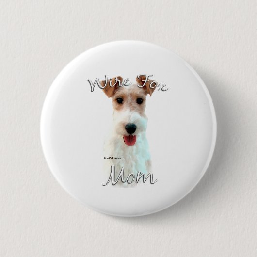 Wire Fox Terrier Mama 2 Button (Vorderseite)