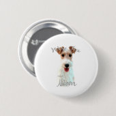 Wire Fox Terrier Mama 2 Button (Vorne & Hinten)