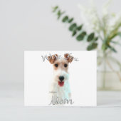 Wire Fox Terrier Mama 2 Postkarte (Stehend Vorderseite)