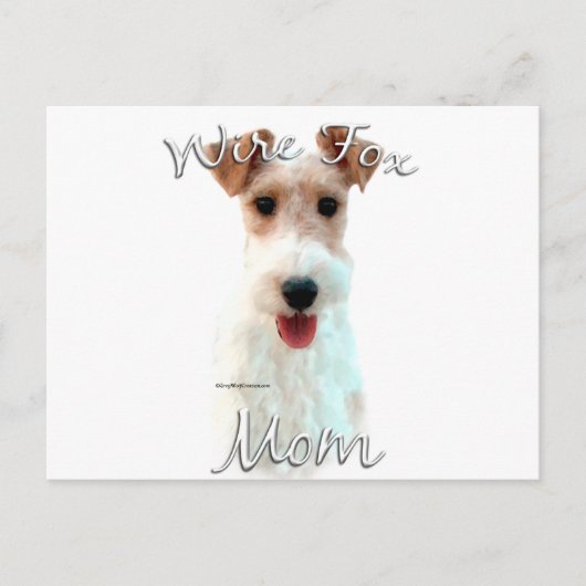 Wire Fox Terrier Mama 2 Postkarte (Vorderseite)