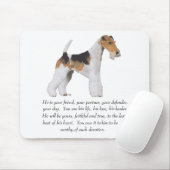 Wire Fox Terrier Memory / Dedication MALE Mousepad (Mit Mouse)