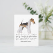 Wire Fox Terrier Memory / Dedication MALE Postkarte (Stehend Vorderseite)