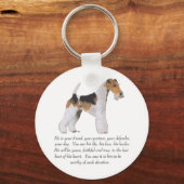 Wire Fox Terrier Memory / Dedication MALE Schlüsselanhänger (Vorderseite)