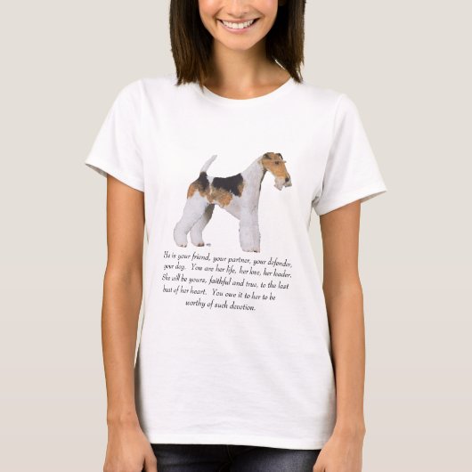 Wire Fox Terrier Memory / Dedication MALE T-Shirt (Vorderseite)