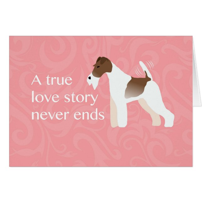 Wire Fox Terrier Minimalistische Silhouette Design (Vorderseite (Horizontal))