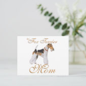 Wire Fox Terrier Muttertag Postkarte (Stehend Vorderseite)