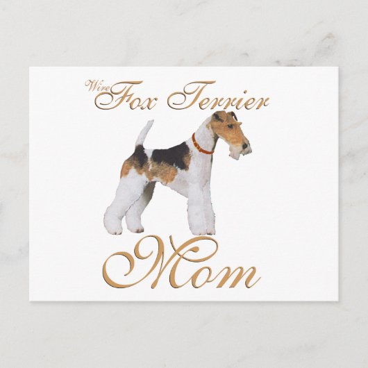 Wire Fox Terrier Muttertag Postkarte (Vorderseite)