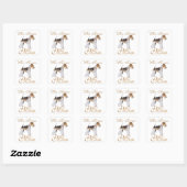 Wire Fox Terrier Muttertag Quadratischer Aufkleber (Blatt)