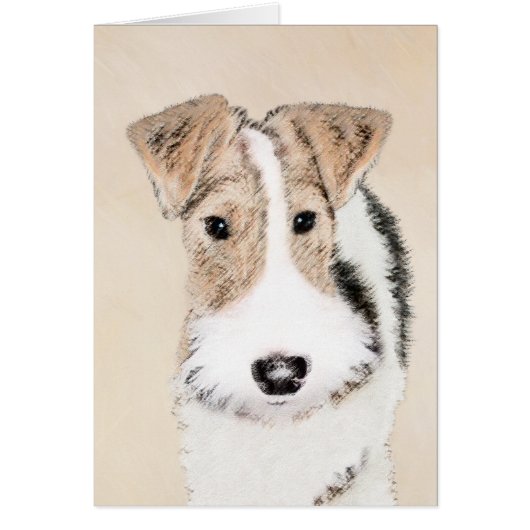 Wire Fox Terrier Painting - Niedliche Original Dog (Vorne)