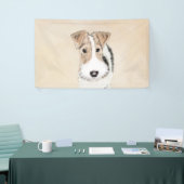 Wire Fox Terrier Painting - Niedliche Original Dog Banner (Messeveranstaltung)