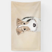Wire Fox Terrier Painting - Niedliche Original Dog Banner (Vertikal)