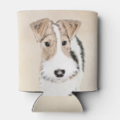 Wire Fox Terrier Painting - Niedliche Original Dog Dosenkühler (Rückseite)