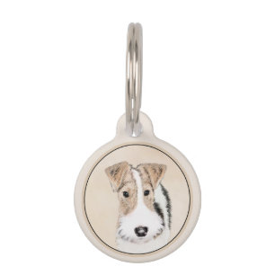 Wire Fox Terrier Painting - Niedliche Original Dog Haustiermarke
