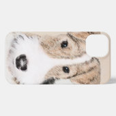 Wire Fox Terrier Painting - Niedliche Original Dog iPhone Hülle (Rückseite (Horizontal))