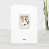 Wire Fox Terrier Painting - Niedliche Original Dog Karte (Rückseite)