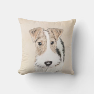 Wire Fox Terrier Painting - Niedliche Original Dog Kissen