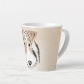 Wire Fox Terrier Painting - Niedliche Original Dog Milchtasse (Rechte Ecke)