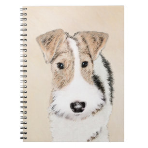 Wire Fox Terrier Painting - Niedliche Original Dog Notizblock