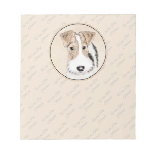 Wire Fox Terrier Painting - Niedliche Original Dog Notizblock