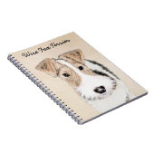 Wire Fox Terrier Painting - Niedliche Original Dog Notizblock (Rechte Seite)