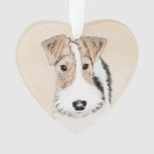 Wire Fox Terrier Painting - Niedliche Original Dog Ornament