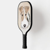 Wire Fox Terrier Painting - Niedliche Original Dog Pickleball Schläger (Links)