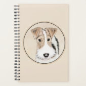 Wire Fox Terrier Painting - Niedliche Original Dog Planer (Vorderseite)