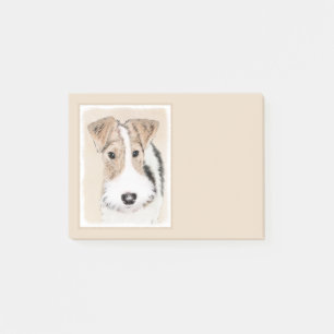 Wire Fox Terrier Painting - Niedliche Original Dog Post-it Klebezettel