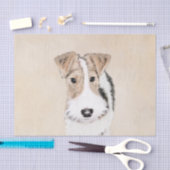 Wire Fox Terrier Painting - Niedliche Original Dog Seidenpapier (Handwerk)
